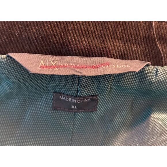 AX ARMANI EXCHANGE Sport Coat Blazer Single Vent Brown Cotton 1 Button Close XL - Picture 11 of 11